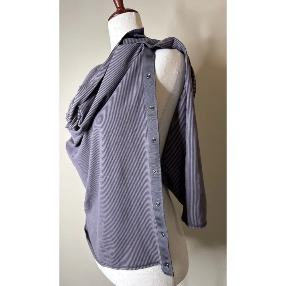 Lululemon Reversible Snap Vinyasa Scarf In Stripe Plum Purple - Picture 2 of 3